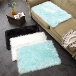 TAPPETO FINTA PELLICCIA SINTETICA PER ANIMALI SOGGIORNO CAMERA LAVABILE 50X80 CM