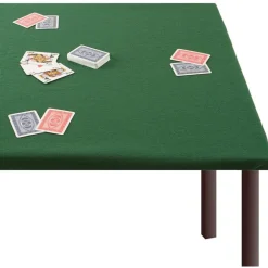TAPPETO IN TESSUTO VERDE DA TAVOLO PER GIOCO BLACKJACK POKER MISURA 140X140CM