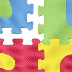 TAPPETO MORBIDO TAPPETINO PUZZLE CON NUMERI MORBIDO MATTONELLE 29.5X29.5CM