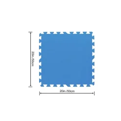 TAPPETO PIASTRELLE BASE SOTTO PISCINA COMPONIBILE PROTETTIVO DA 50X50 CM BLU 58220