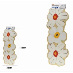 TAPPETO TAPPETINO ARREDO DA BAGNO 38X118CM CON MOTIVO FLOREALE ANTISCIVOLO 87224