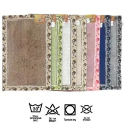 TAPPETO TAPPETINO BAGNO ASSORBENTE DECORAZIONE CUORI IN VARI COLORI 50X80 CM