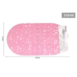 TAPPETO TAPPETINO DOCCIA VASCA ANTISCIVOLO PER BAGNO ARREDO ROSA 38X68 CM 54046