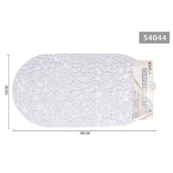 TAPPETO TAPPETINO DOCCIA VASCA ANTISCIVOLO PER BAGNO ARREDO BIANCO 38X68CM 54044