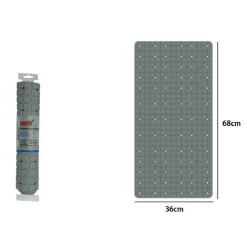 TAPPETO TAPPETINO IN PVC ANTISCIVOLO VASCA DA BAGNO DOCCIA 68X36CM 79755 GRIGIA