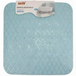 TAPPETO TAPPETINO IN PVC ANTISCIVOLO PER VASCA BAGNO DOCCIA 50X50CM 79730 AZZURRO