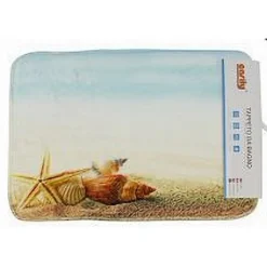 TAPPETO TAPPETINO IN TESSUTO ARREDO BAGNO ANTISCIVOLO STILE MARINO 40X60CM 79442