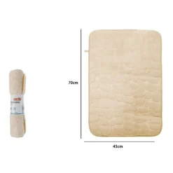 TAPPETO TAPPETINO IN TESSUTO EFFETTO SASSI PER ARREDO BAGNO 45 X 70 CM 79930