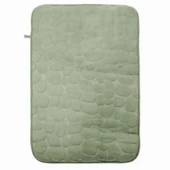 TAPPETO TAPPETINO IN TESSUTO EFFETTO SASSI PER ARREDO BAGNO 45X70 CM 79929 VERDE