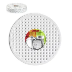 TAPPETO TAPPETINO PER LAVELLO IN PLASTICA TONDO CUCINA ROTONDO BIANCO 1187501