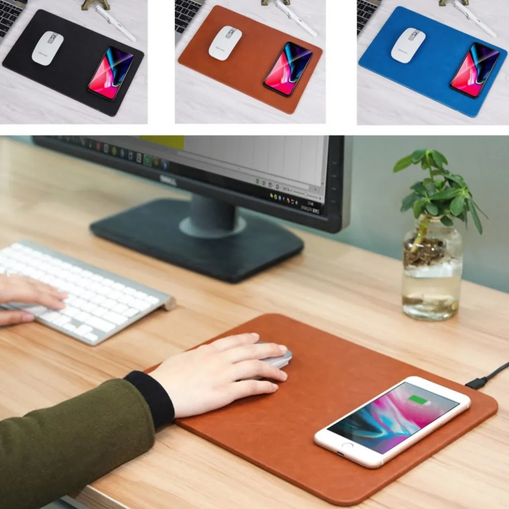 TAPPETO TAPPETINO PER MOUSE PAD CON RICARICA WIRELESS QI SMARTPHONE