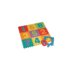TAPPETO TAPPETINO PUZZLE 10 PEZZI NUMERI MORBIDO DIMENSIONE MATTONELLE 30X30CM