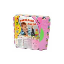 TAPPETO TAPPETINO PUZZLE 10 PEZZI NUMERI MORBIDO DIMENSIONE MATTONELLE 30X30CM