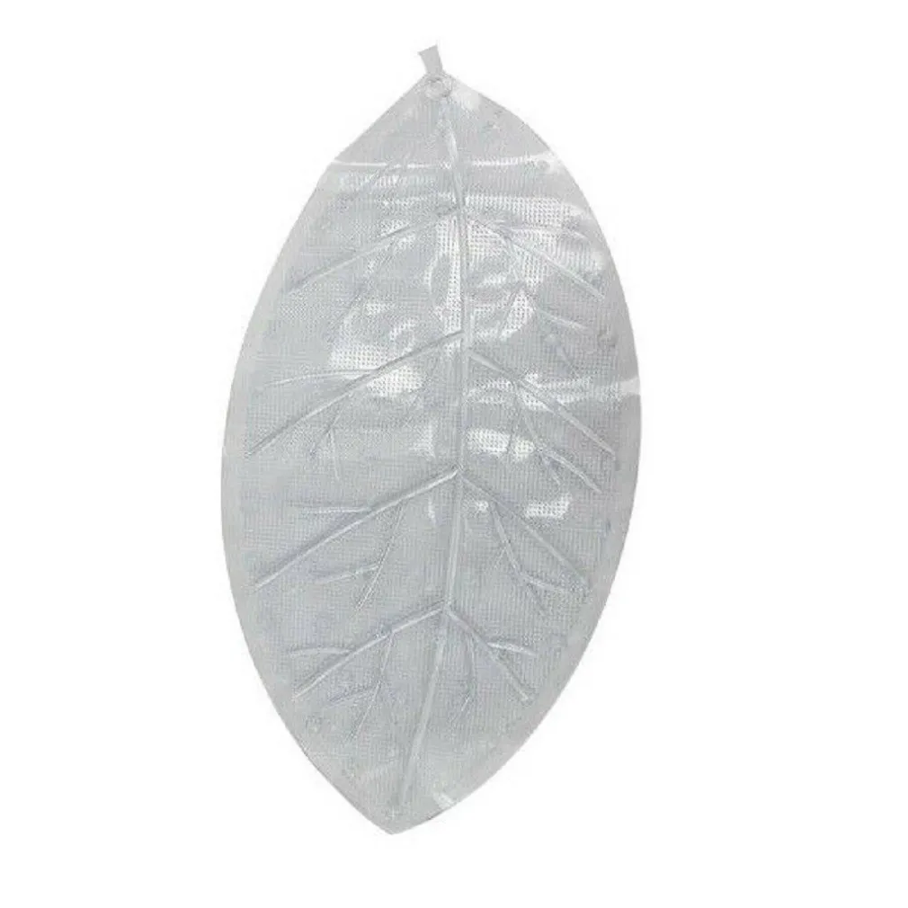 TAPPETO TAPPETINO PVC FOGLIA ANTISCIVOLO PER VASCA DA BAGNO DOCCIA 70X37CM 59454