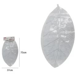 TAPPETO TAPPETINO PVC FOGLIA ANTISCIVOLO PER VASCA DA BAGNO DOCCIA 70X37CM 59454