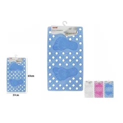 TAPPETO TAPPETINO PVC IMPRONTE PIEDI ANTISCIVOLO VASCA BAGNO DOCCIA 59628 69X37CM