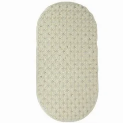 TAPPETO TAPPETINO PVC OVALE ANTISCIVOLO VASCA BAGNO DOCCIA 69 X 36CM 79747 BEIGE