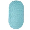 TAPPETO TAPPETINO PVC OVALE ANTISCIVOLO VASCA BAGNO DOCCIA 69X36CM 79748 AZZURRO