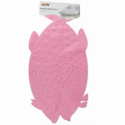 TAPPETO TAPPETINO PVC PESCE ROSA ANTISCIVOLO VASCA BAGNO DOCCIA 74 X 36 CM 59618