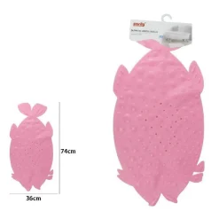 TAPPETO TAPPETINO PVC PESCE ROSA ANTISCIVOLO VASCA BAGNO DOCCIA 74 X 36 CM 59618