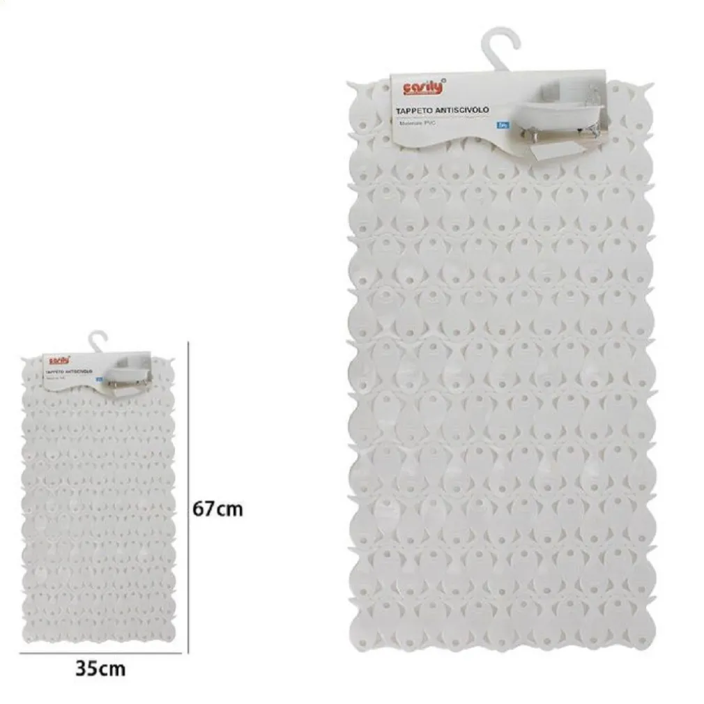 TAPPETO TAPPETINO PVC PESCIOLINI ANTISCIVOLO VASCA DA BAGNO DOCCIA 67X35CM 59622