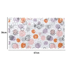 TAPPETO TAPPETINO PVC SFERE ASTRATTE ANTISCIVOLO VASCA BAGNO DOCCIA 67X36CM 87087