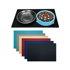 TAPPETO TAPPETINO SOTTO CIOTOLA ANTISCIVOLO ANTI SCIVOLO 35,5 x 46 CM GOMMATO PER CANE GATTO ANIMALI