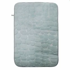 TAPPETO TAPPETINO TESSUTO EFFETTO SASSI PER ARREDO BAGNO 45 X 70CM 79931 AZZURRO