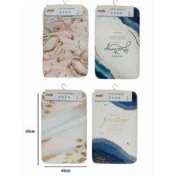 TAPPETO TAPPETINO TESSUTO ARREDO BAGNO ANTISCIVOLO 40X60 CM FANTASIE VARIE 79445