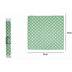 TAPPETO TAPPETINO VERDE ANTISCIVOLO PER VASCA DA BAGNO DOCCIA 52 X 52 CM 79758