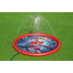 TAPPETO TAPPETTINO SPRUZZI PISCINA GONFIABILE CON FONTANA SPIDER-MAN 165CM 98792
