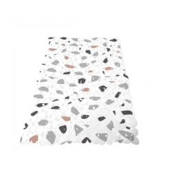 TAPPETO VASCA BAGNO DOCCIA 38X69CM ANTISCIVOLO BIANCO MULTICOLOR GRANIGLIA 69838
