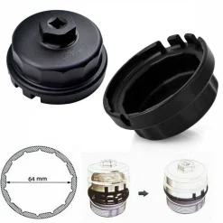 TAPPO CHIAVE A TAZZA PER RIMOZIONE FILTRO OLIO VERSIONE 14 FLAP CAP2 3/8" 64MM