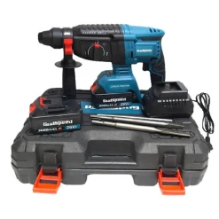 TASSELLATORE A BATTERIA 2 BATTERIE MARTELLO DEMOLITORE PERCUSSIONE TRAPANO SDS