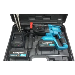 TASSELLATORE A BATTERIA 2 BATTERIE MARTELLO DEMOLITORE PERCUSSIONE TRAPANO SDS