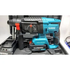 TASSELLATORE A BATTERIA 2 BATTERIE MARTELLO DEMOLITORE PERCUSSIONE TRAPANO SDS