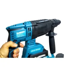 TASSELLATORE A BATTERIA 2 BATTERIE MARTELLO DEMOLITORE PERCUSSIONE TRAPANO SDS