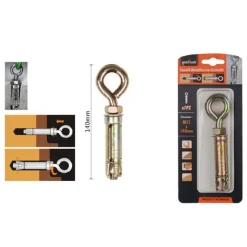 TASSELLO TASSELLI METALLICI OCCHIELLO BULLONI M12X140MM ACCESSORI MINUTERIA 91051