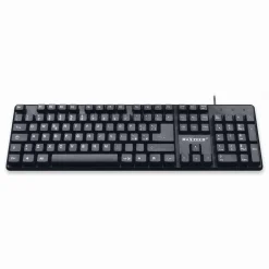 TASTIERA CON FILO PC COMPUTER USB SILENZIOSO DESIGN ERGOMONICO MAXTECH EK-690M