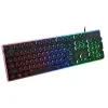 TASTIERA CON FILO RGB RETROILLUMINATA TASTI ROTONDI USB LAYOUT ITALIANO EK-385M