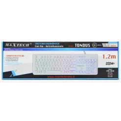 TASTIERA CON FILO RGB RETROILLUMINATA TASTI ROTONDI USB LAYOUT ITALIANO EK-385M