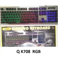 TASTIERA GAMING DA GIOCO CABLATA RETROILLUMINATA ARCOBALENO RGB LUCE LED QK708