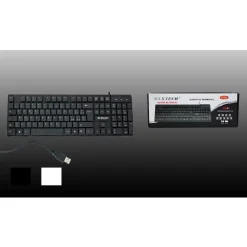 TASTIERA MULTIMEDIALE ULTRASOTTILE IMPERMEABILE USB 2.0 WINDOWS MAXTECH EK-520M