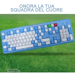 TASTIERA PC/LAPTOP LAYOUT ITALIANO QUERTY AZZURRA I LOVE YOU NAPOLI UFFICIO