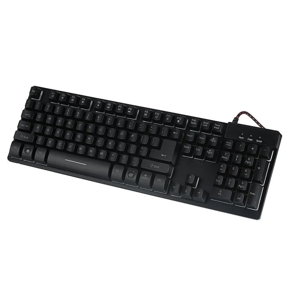 TASTIERA PER PC COMPUTER KEYBOARD USB RETROILLUMINATA A LED MULTICOLOR
