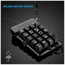 TASTIERINO NUMERICO USB TASTIERA 19 TASTI CALCOLATRICE PER PC COMPUTER NOTEBOOK