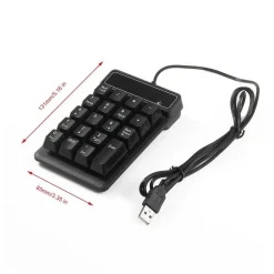 TASTIERINO NUMERICO USB TASTIERA 19 TASTI CALCOLATRICE PER PC COMPUTER NOTEBOOK