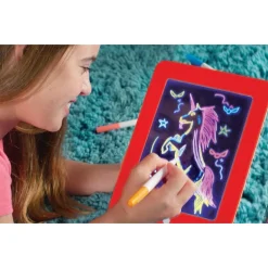 TAVOLETTA CON PENNARELLI AL NEON 8 EFFETTI LUCE BRILLANTE DARE VITA AI DISEGNI