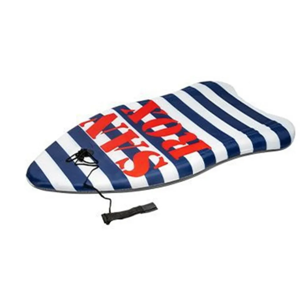 TAVOLETTA MARE EPS 84CM BODYBOARD SURF STRIPE RIGHE CON SCRITTA CON CORDA CAVIGLIA 3501025