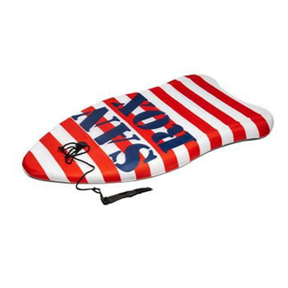 TAVOLETTA MARE EPS 84CM BODYBOARD SURF STRIPE RIGHE CON SCRITTA CON CORDA CAVIGLIA 3501025